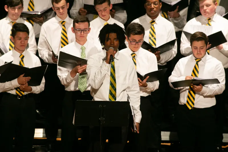 Chorus Chorus is led by Ms. Christine Evans. They perform at many events including Christmas Concerts, Spring Concerts, and Masses. 